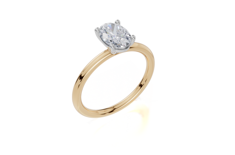 18ct Yellow Gold Oval Cut 1.00 Carat of  Diamond Ring