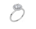 18ct White Gold Round Cut 1.27 Carat tw of  Diamond Ring