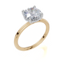 18ct Yellow Gold Round Cut 2.08 Carat tw of Lab-Grown Diamond Ring