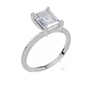 18ct White Gold Emerald Cut 2.34 Carat tw of  Diamond Ring