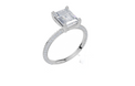 18ct White Gold Emerald Cut 2.34 Carat tw of  Diamond Ring