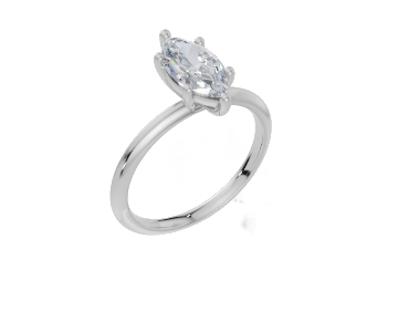 18ct White Gold Marquise Cut 1.00 Carat of Lab-Grown Diamond Ring