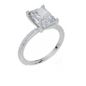 18ct White Gold Radiant Cut 3.33 Carat tw of Lab-Grown Diamond Ring