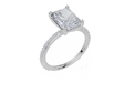 18ct White Gold Radiant Cut 3.33 Carat tw of Lab-Grown Diamond Ring