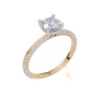 18ct Yellow Gold Round Cut 1.09 Carat tw of Lab-Grown Diamond Ring