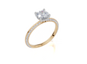 18ct Yellow Gold Round Cut 1.09 Carat tw of Lab-Grown Diamond Ring