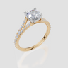 18ct Yellow Gold Round Cut 1.33 Carat tw of Lab-Grown Diamond Ring