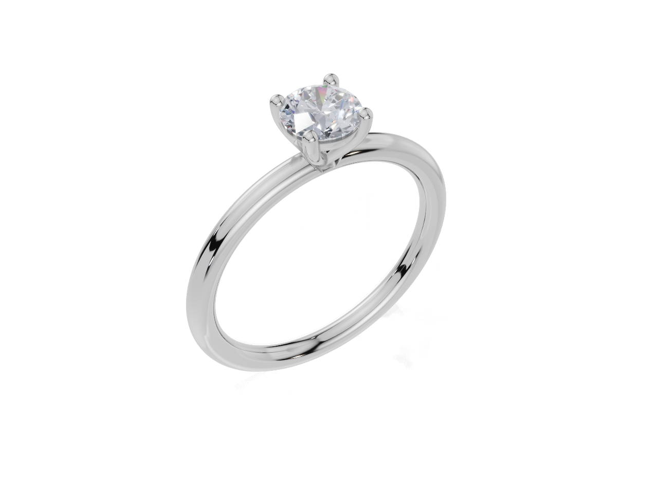 18ct White Gold Round Cut 0.50 Carat of Lab-Grown Diamond Ring