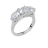 18ct White Gold Round Cut 2.50 Carat tw of Lab-Grown Diamond Ring
