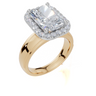 18ct Yellow Gold Radiant Cut 4.33 Carat tw of Lab-Grown Diamond Ring