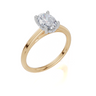 18ct Yellow Gold Oval Cut 1.05 Carat tw of  Diamond Ring