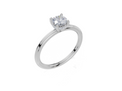 18ct White Gold Round Cut 0.55 Carat tw of Lab-Grown Diamond Ring