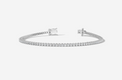 9CT White Gold Round Cut 1.10 Carat tw of Diamonds Tennis Bracelet