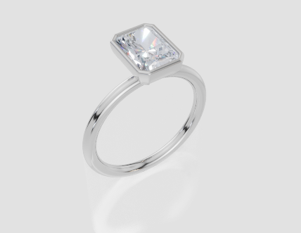 18ct White Gold Radiant Cut 1.50 Carat of Lab-Grown Diamond Ring