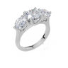 18ct White Gold Round Cut 3.00 Carat tw of Diamond Ring