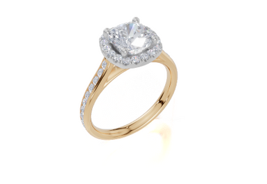 18ct Yellow Gold Cushion Cut 2.00 Carat tw of  Diamond Ring