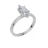 18ct White Gold Marquise Cut 1.32 Carat tw of Lab-Grown Diamond Ring