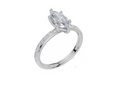 18ct White Gold Marquise Cut 1.32 Carat tw of Lab-Grown Diamond Ring