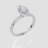 18ct White Gold Marquise Cut 1.32 Carat tw of Lab-Grown Diamond Ring