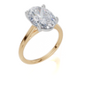 18ct Yellow Gold Oval Cut 4.00 Carat of  Diamond Ring