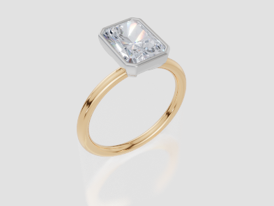 18ct Yellow Gold Radiant Cut 2.00 Carat of Lab-Grown Diamond Ring