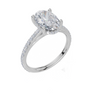 18ct White Gold Oval Cut 2.42 Carat tw of  Diamond Ring