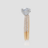 18ct Yellow Gold Round Cut 2.32 Carat tw of Lab-Grown Diamond Ring and 18ct Yellow Gold 0.35 Carat tw of Lab-Grown  Diamond Band