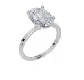 18ct White Gold Oval Cut 3.00 Carat of Lab-Grown Diamond Ring