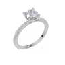 18ct White Gold Round Cut 1.32 Carat tw of Lab-Grown Diamond Ring