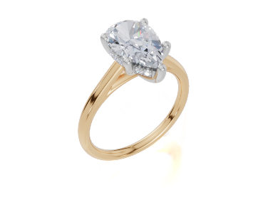 18ct Yellow Gold Pear Cut 2.08 Carat tw of  Diamond Ring