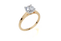 18ct Yellow Gold Round Cut 1.06 Carat tw of Lab-Grown Diamond Ring