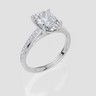 18ct White Gold Oval Cut 2.33 Carat tw of  Diamond Ring