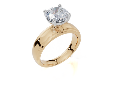 18ct Yellow Gold Round Cut 2.00 Carat of Lab-Grown Diamond Ring