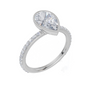 18ct White Gold Pear Cut 1.82 Carat tw of Lab-Grown Diamond Ring