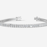 9CT White Gold Emerald Cut 3.95 Carat tw of Lab Grown Diamonds Tennis Bracelet