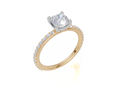 18ct Yellow Gold Cushion Cut 1.32 Carat tw of  Diamond Ring