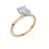 18ct Yellow Gold Oval Cut 1.50 Carat of Lab-Grown Diamond Ring