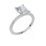 18ct White Gold Radiant Cut 1.82 Carat tw of Lab-Grown Diamond Ring