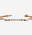 14CT Rose Gold Round Cut 1.00 Carat tw of Lab Grown Diamonds Tennis Bracelet