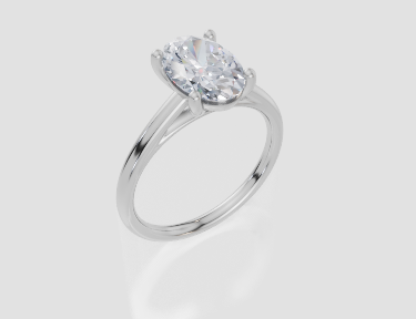18ct White Gold Oval Cut 2.00 Carat of  Diamond Ring