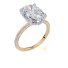 18ct Yellow Gold Oval Cut 4.42 Carat tw of Lab-Grown Diamond Ring