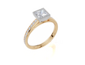 18ct Yellow Gold Princess Cut 1.07 Carat tw of Lab-Grown Diamond Ring