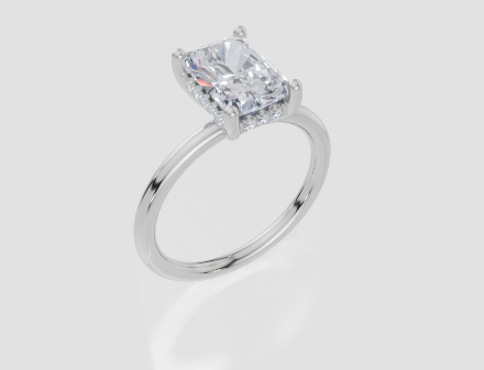 18ct Yellow Gold Radiant Cut 2.08 Carat tw of  Diamond Ring