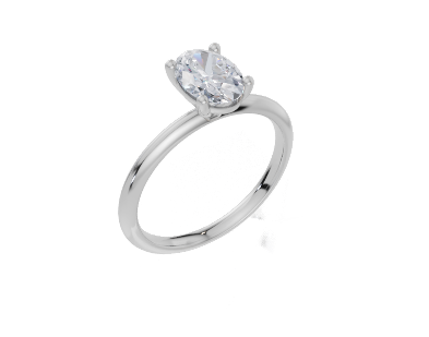 18ct Yellow Gold Oval Cut 1.00 Carat of Lab-Grown Diamond Ring