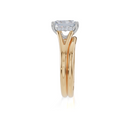 18ct Yellow Gold Radiant Cut 1.57 Carat tw of Lab-Grown Diamond Ring and 18ct Yellow Gold Lab-Grown Band