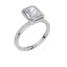 18ct White Gold Radiant Cut 2.33 Carat tw of Lab-Grown Diamond Ring