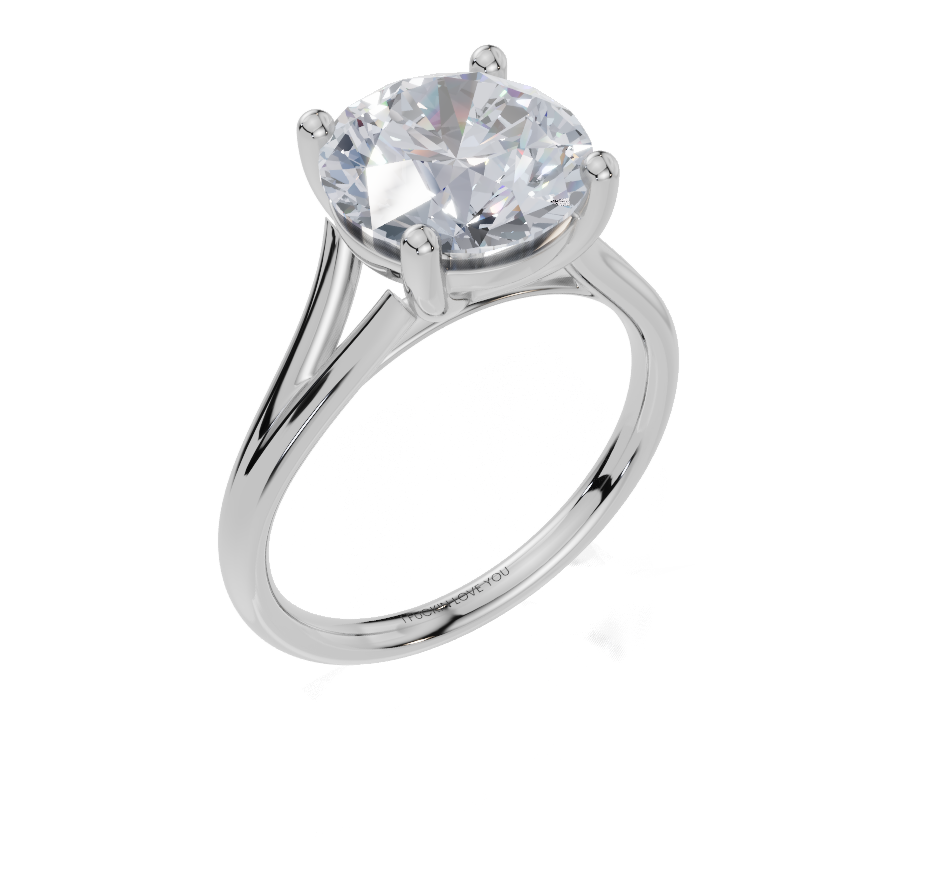 18ct White Gold Round Cut 3.00 Carat of Lab-Grown Diamond Ring