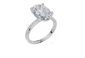 18ct White Gold Oval Cut 4.33 Carat tw of  Diamond Ring