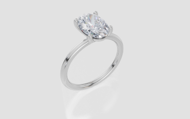 18ct White Gold Oval Cut 2.00 Carat of  Diamond Ring