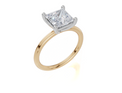 18ct Yellow Gold Princess Cut 2.00 Carat of Lab-Grown Diamond Ring